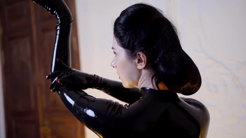 online porn video 30 Miss Ellie Mouse – Shining Black Latex Catsuit - corset - brunette girls porn men feet fetish