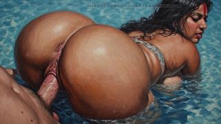 Anal me dejaron como un caballo dentro de la piscina Hindi vídeo corto