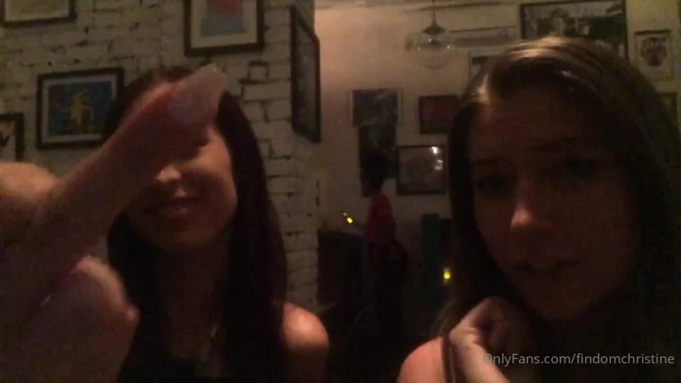 findomchristine  Memories Out at drinks with goddesskaylaxo spo, femdom bukkake on femdom porn 