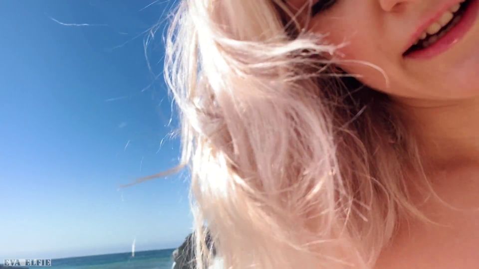 Eva Elfie - Russian Teen Girl Swallows Hot Cum on Californian Public Beach [1080p] - Teen
