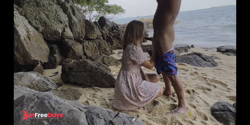 POV You Took Her to a Hidden Beach and She Got Soaked Twice