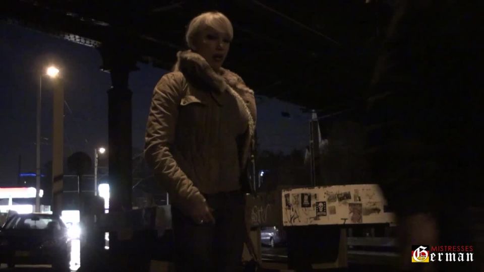  With big ball in public.  