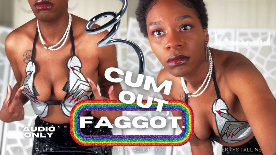 eKrystalline - Cum Out Maricón. JOI - Solo audio - eKRYSTALLINE Ébano Femdom Alentado Bi Gay Animación