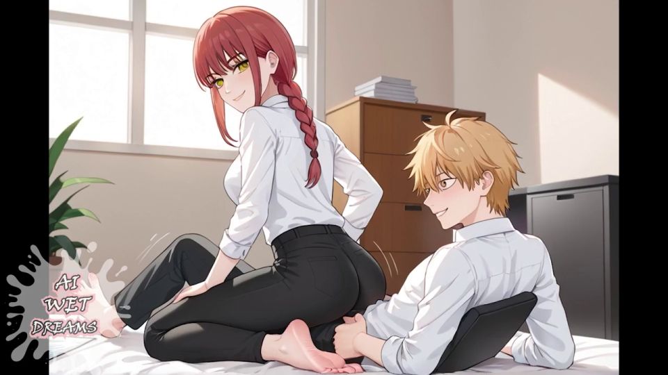 AI Wet Dreams - Makima DOMINATES YOUR CUM! - ASMR/JOI