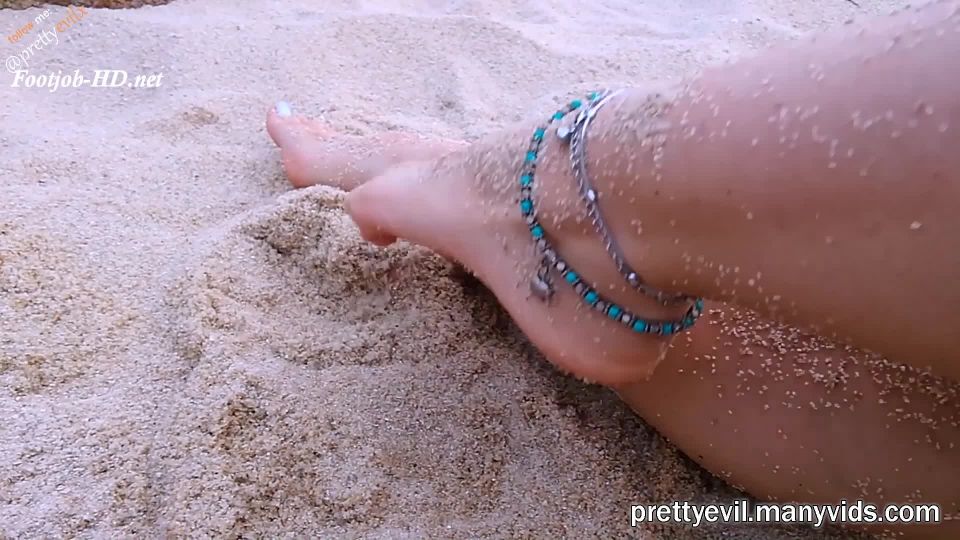 prettyevil in Footjob on the Beach public Foot Fetish | footjob | public bill bailey foot fetish