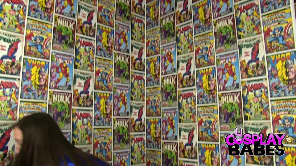 [SuperMisses.com] Spider-girl en rojo Apretada botas de cuero alto