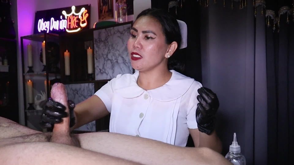 DOMINA FIRE - Cruel Nurse Sounding And Ruining Orgasm.