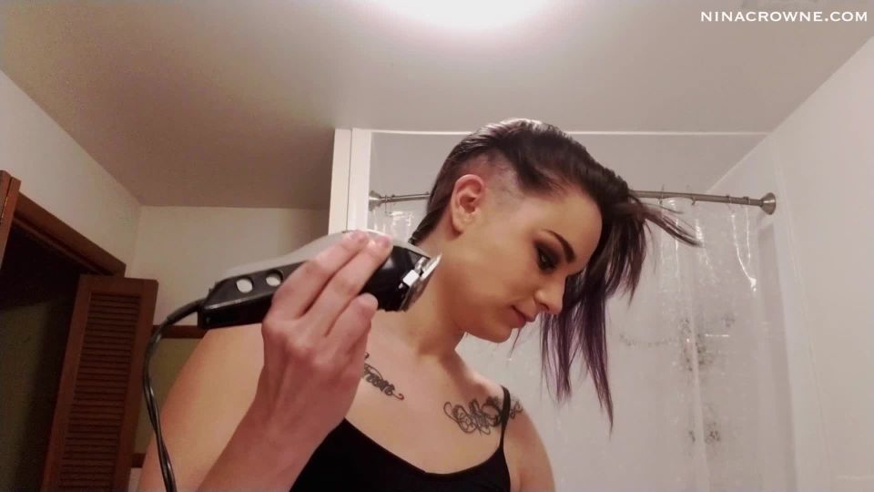 free adult video 21 Nina Crowne – Head Shaving 2020, rubber boots fetish on femdom porn 
