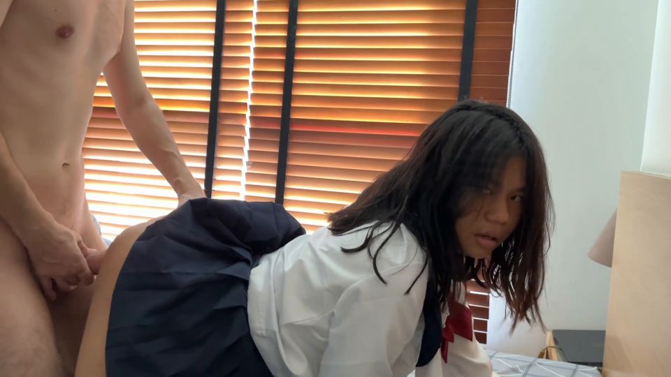 Thaiandfrench - 18 years old thai amateur with tight pussy cant handle white dick - Asian teen