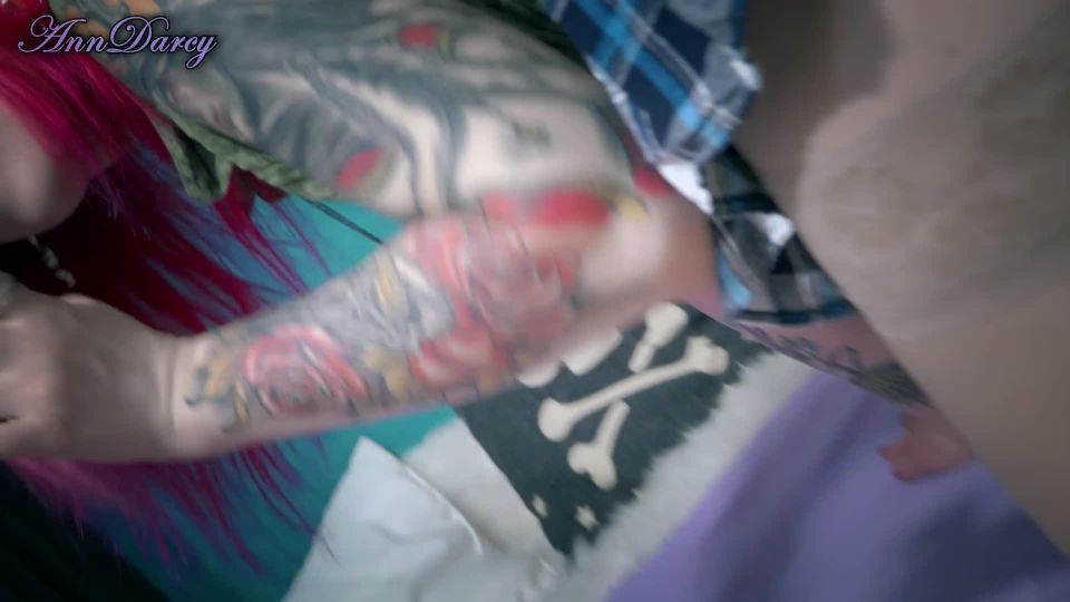 Ann Darcy - Rear view footjob in miniskirt and stockings ...