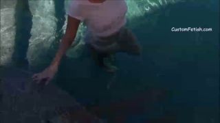 Custom Fetish - Farrah Wets Her White Cotton Underwear - Fetish