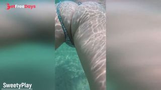 Multiple creampie underwater cum inside