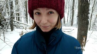 Walk In Snowy Forest Turned Into Choking On Hot Cum 1080p