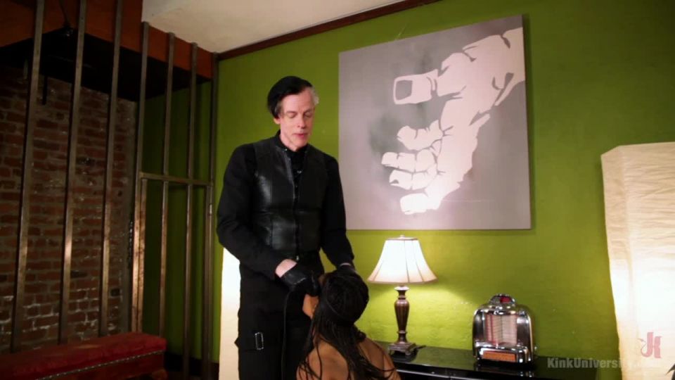 online porn clip 30 femdom library Belt Bondage for BDSM and Rough Sex, shaved on black porn