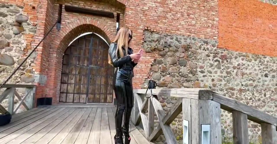 MylatexbabyEkaterina Ivanova So Cute in Ultra Tight Vinyl Leggings Walks near