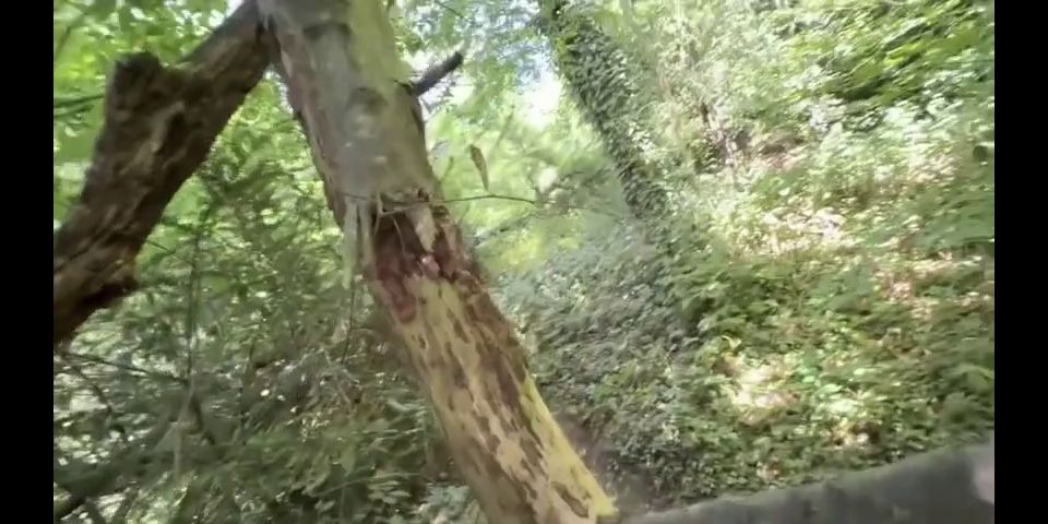 Loula Lucky - Risky Quickie in the woods up against a tee