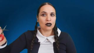 video 3 Miss Urbex - Wednesday Addams Cuts Your Cock - HD 720p | femdom | pov tall femdom