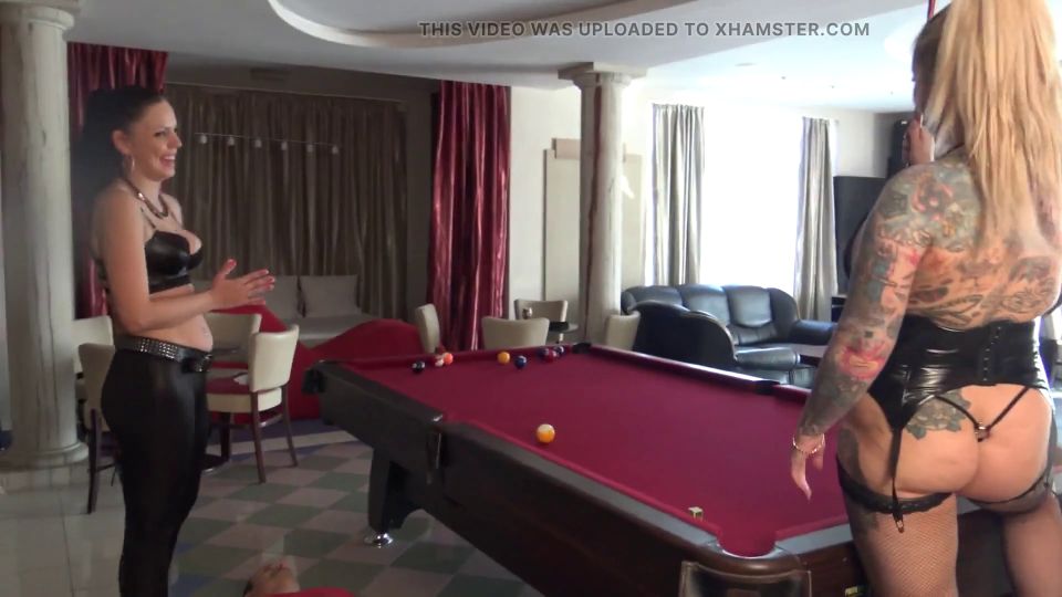 [GetFreeDays.com] Pool billiard femdom party with 3 slaves  trampled balls destr joi