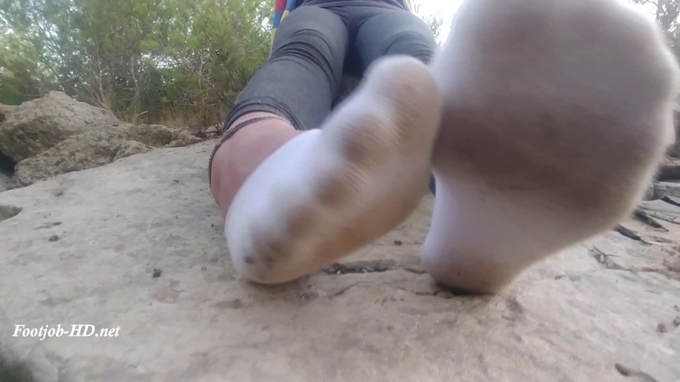 Leonie – Shoe tease. White ped socks tease. Sockjob / footjob. Cum on feet – Shoes Socks And Feet - (Feet porn)