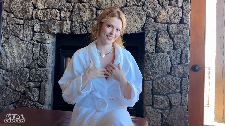 Elly Embrague - La dama de honor pelirroja slutty se queda fuera de la habitación del hotel antes de la boda - Cinta de Sexo de novia Cinta de Sexo