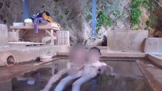 yukkyandmaimai - Going to the mixed-gender outdoor bath, there was no one there, so we had naughty sex