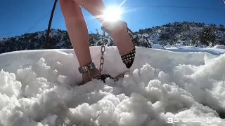 Winter Wonderland Flogging Bondage!