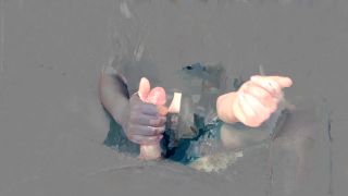 Alina Rose joven chica vestido de lincería y atascos manojob en sus tetas grandes