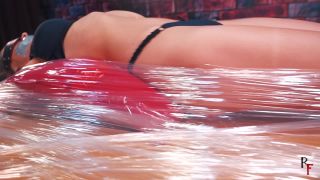 adult clip 9 RussianFetish – Queen Kristy vs Master Agata – Long ticklish battle in plastic wrap with vibrator and foot licking | fetish | femdom porn one piece femdom