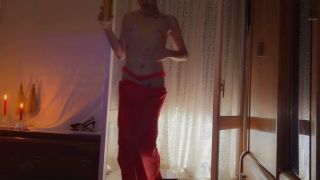 Dress "Adult cinematography: red dress, heels, music, headphones… and PH’s finest BOOM ever."