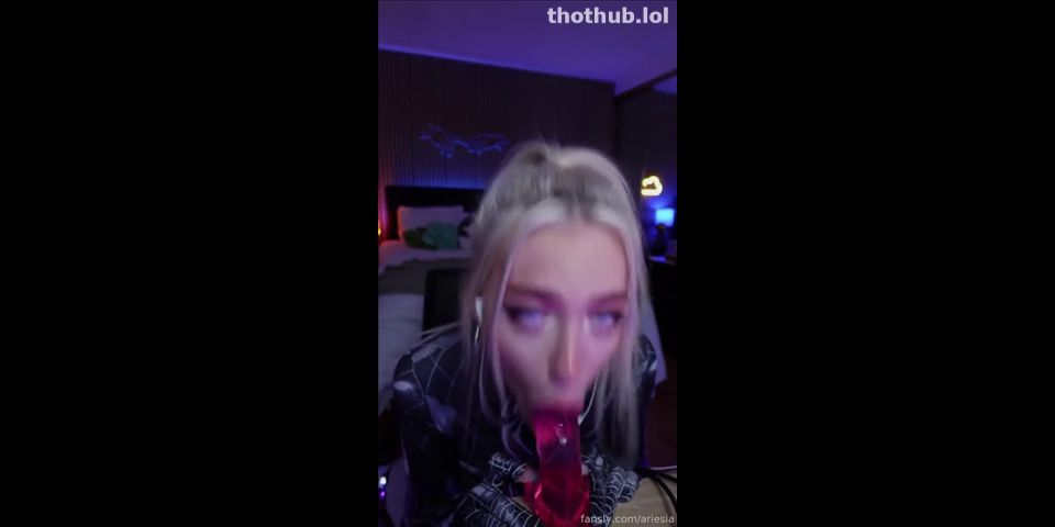 Ariesiatv Spidergirl ASMR JOI And Dildo Sucking  asmr joi dildo sucking